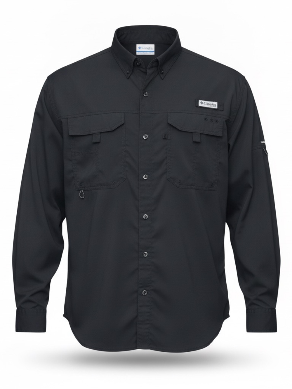Columbia PFG Mens XXL Black Long Sleeve Fishing Shirt Omni-Shield Vented